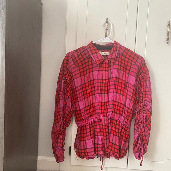 FREE PEOPLE plaid top - Picture 2 of 9